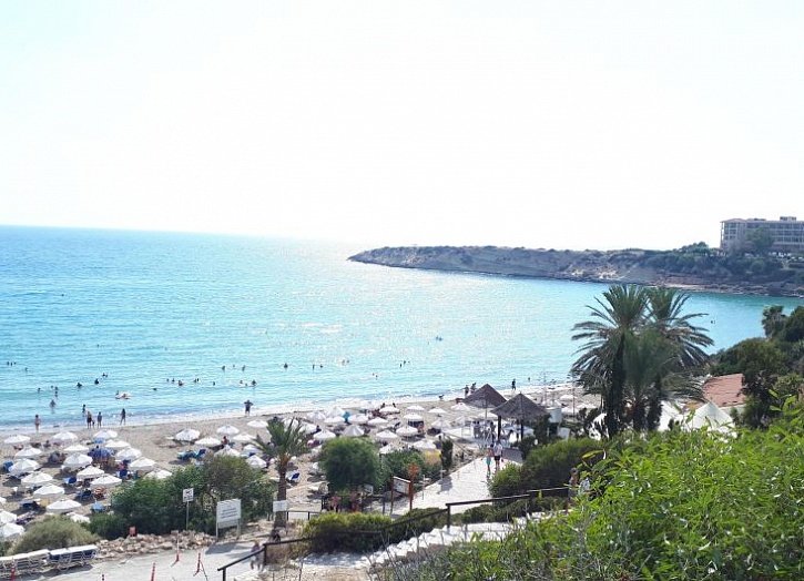 Villa with Private Heated Pool by the sandy beach in Paphos