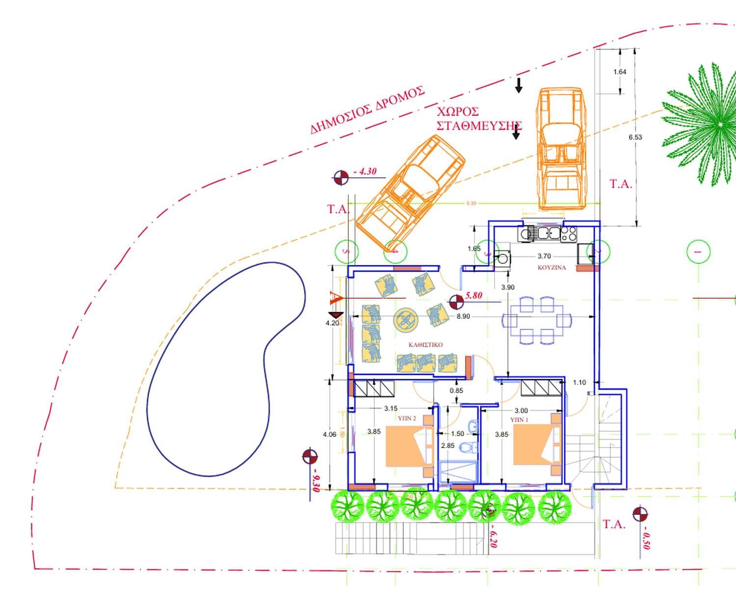 Seaview house with annex in Paphos