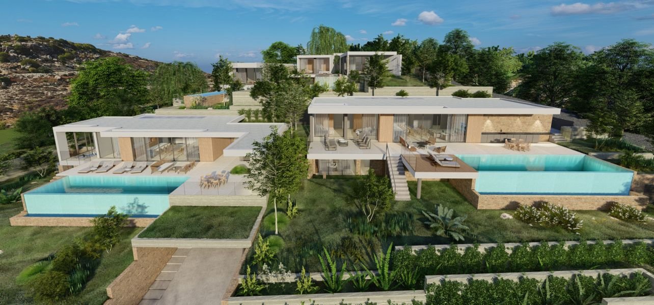 Modern villa with sea vies close to city