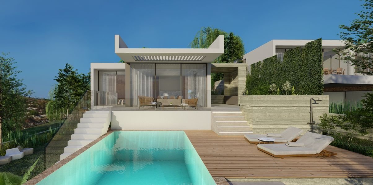 Modern villa with sea vies close to city