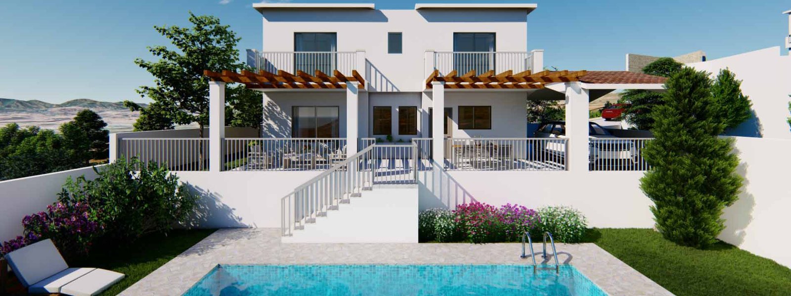 Villa with sea views in countryside in Polis