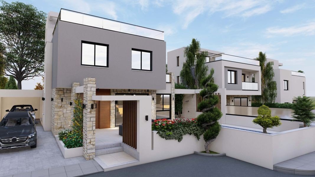 Modern villa near the sea and town
