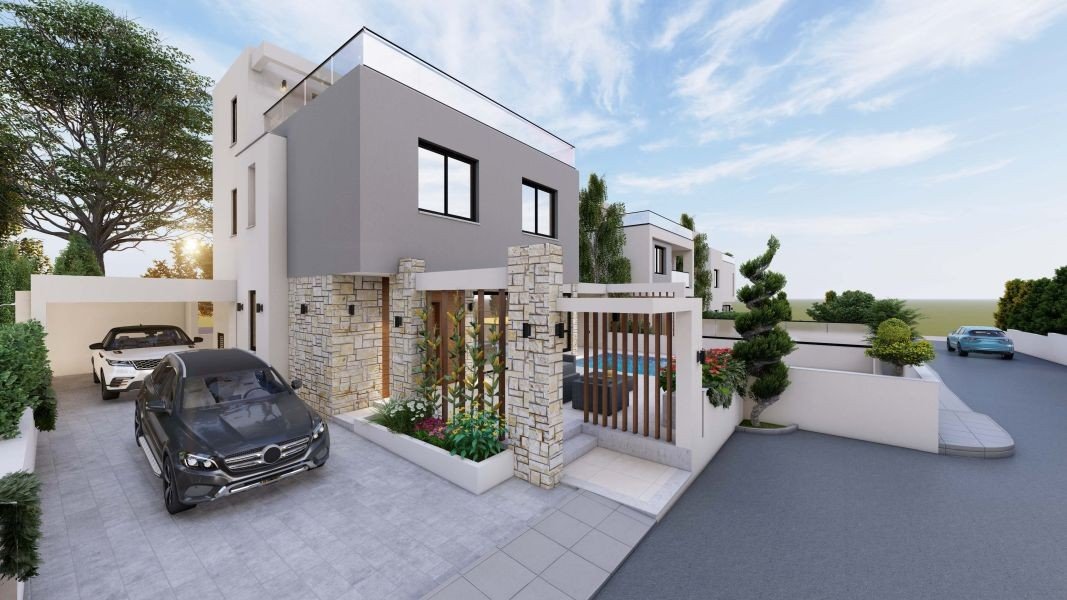 Modern villa near the sea and town