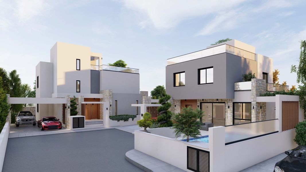 Modern villa near the sea and town