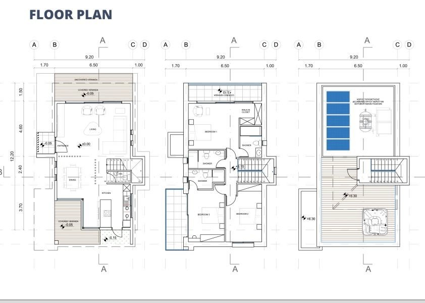 Villa 400m from beach