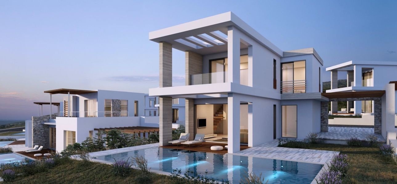 Villa on hilltop with sea views