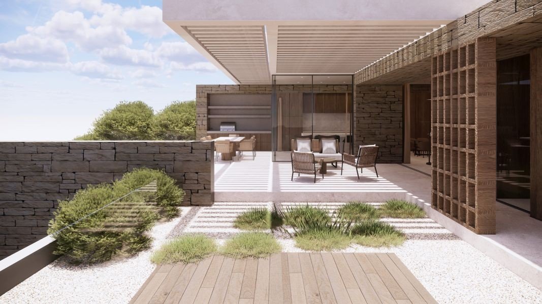 Luxury villa by the sea on the hill