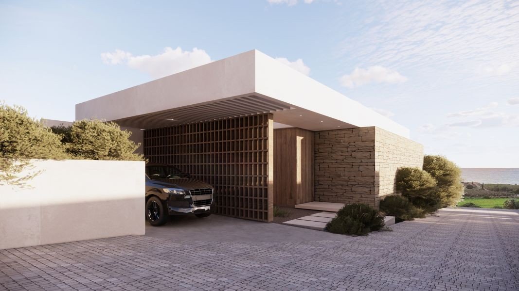 Luxury villa by the sea on the hill