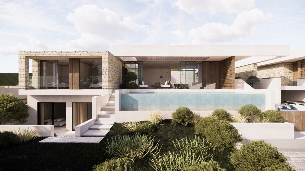 Luxury villa by the sea on the hill