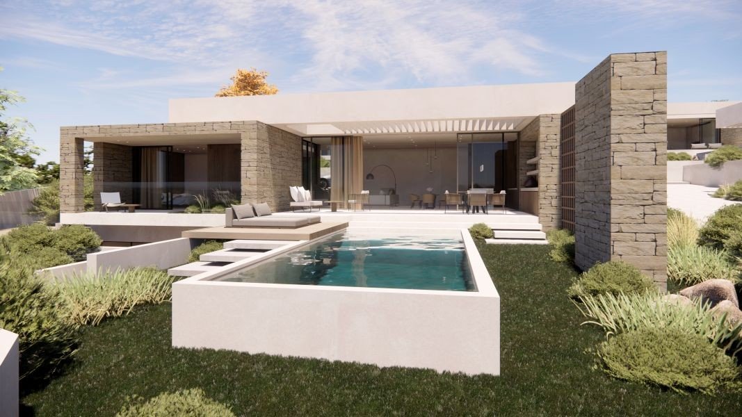 Luxury villa by the sea on the hill