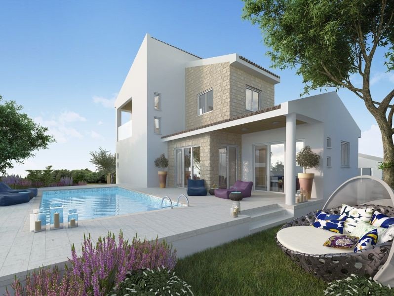 Villa mit Meerblick auf einem Hügel in Limassol