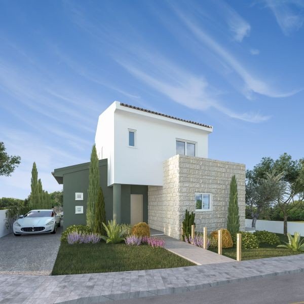 Villa mit Meerblick auf einem Hügel in Limassol