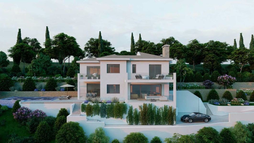 Sea view villa on large plot in Paphos