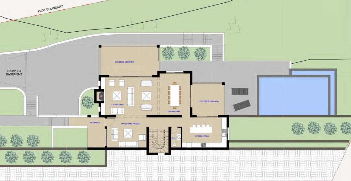 Sea view villa on large plot in Paphos