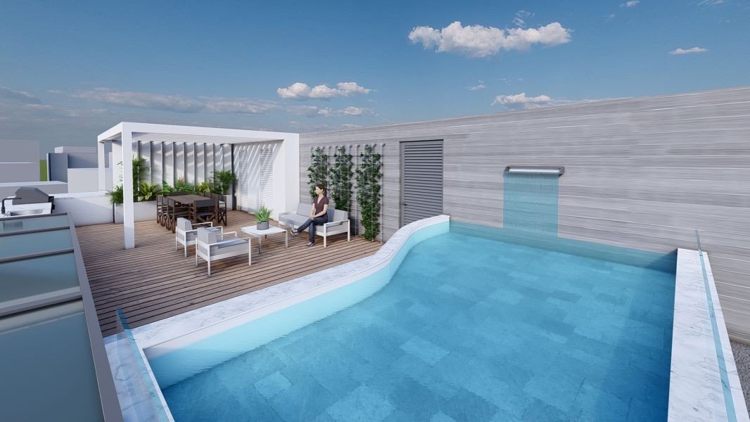 Penthouse mit privatem Pool in der Stadt