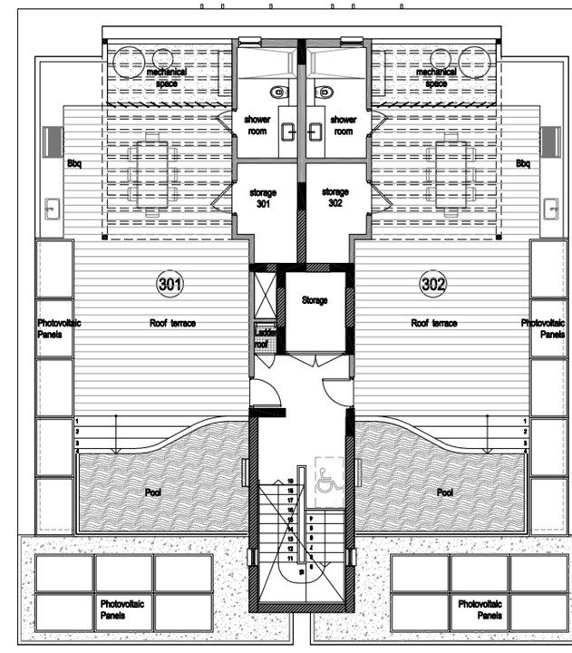 Penthouse mit privatem Pool in der Stadt