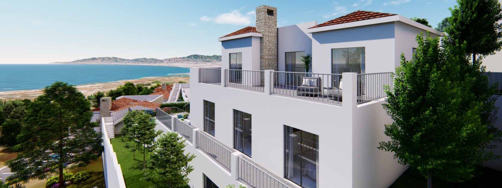 Seaview villa in countryside in Polis