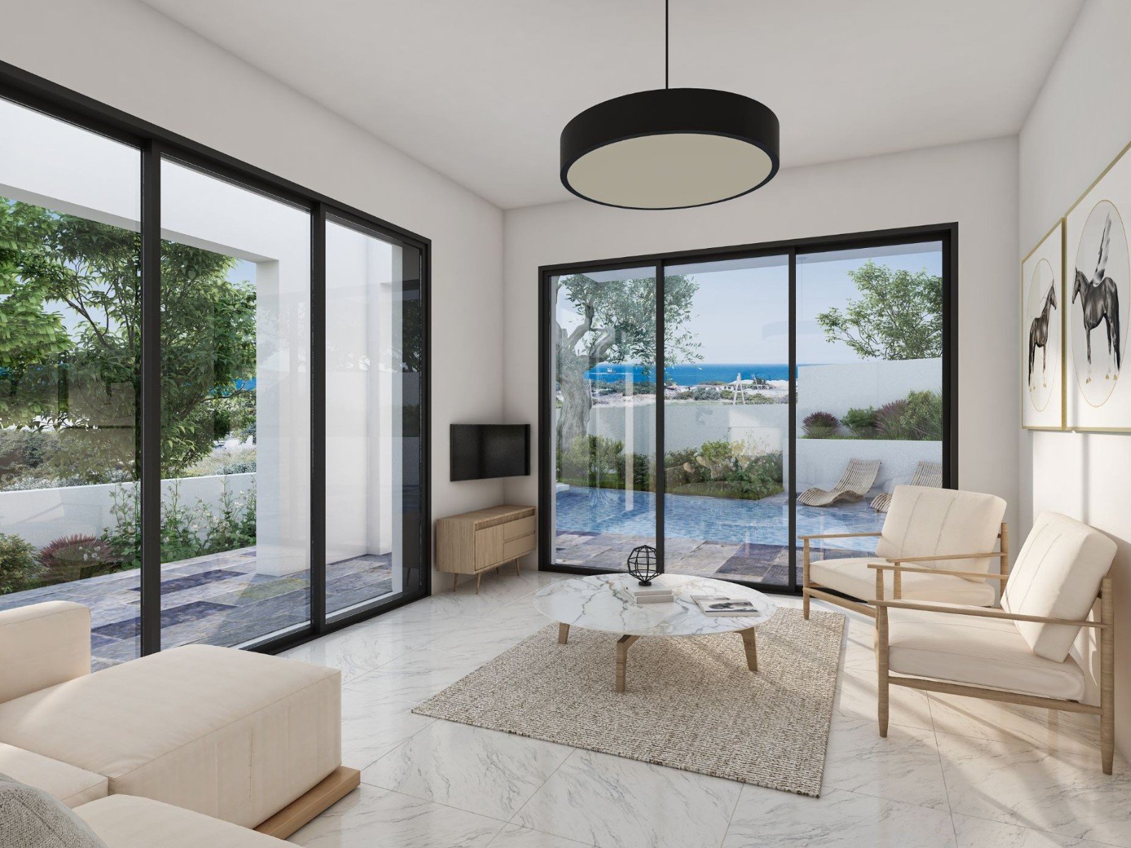 Küstenvilla in einer Anlage mit Swimmingpool in Paphos