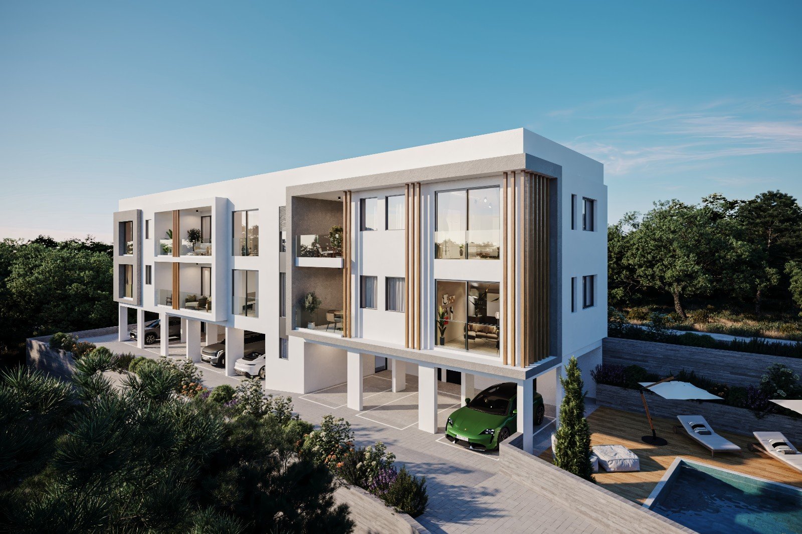 Apartment mit großer Veranda in Paphos