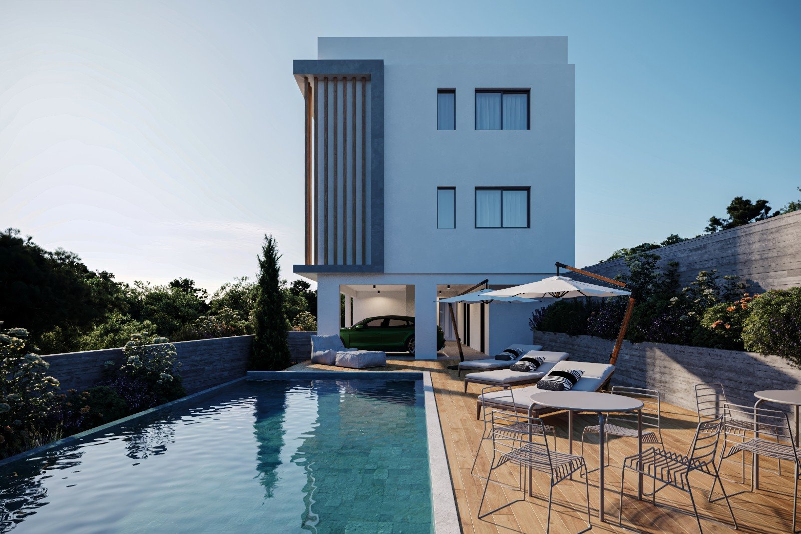 Apartment mit großer Veranda in Paphos