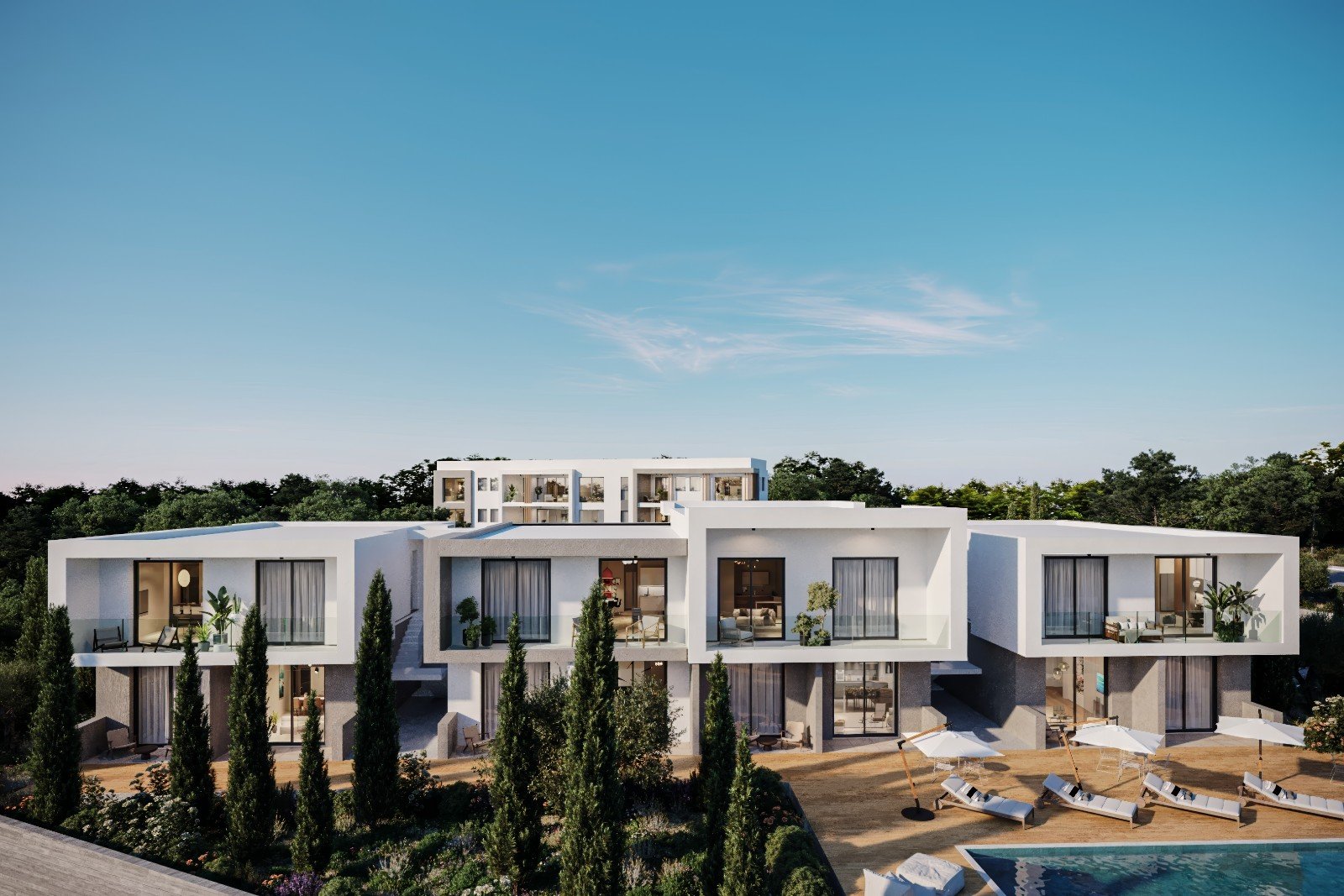 Apartment mit großer Veranda in Paphos