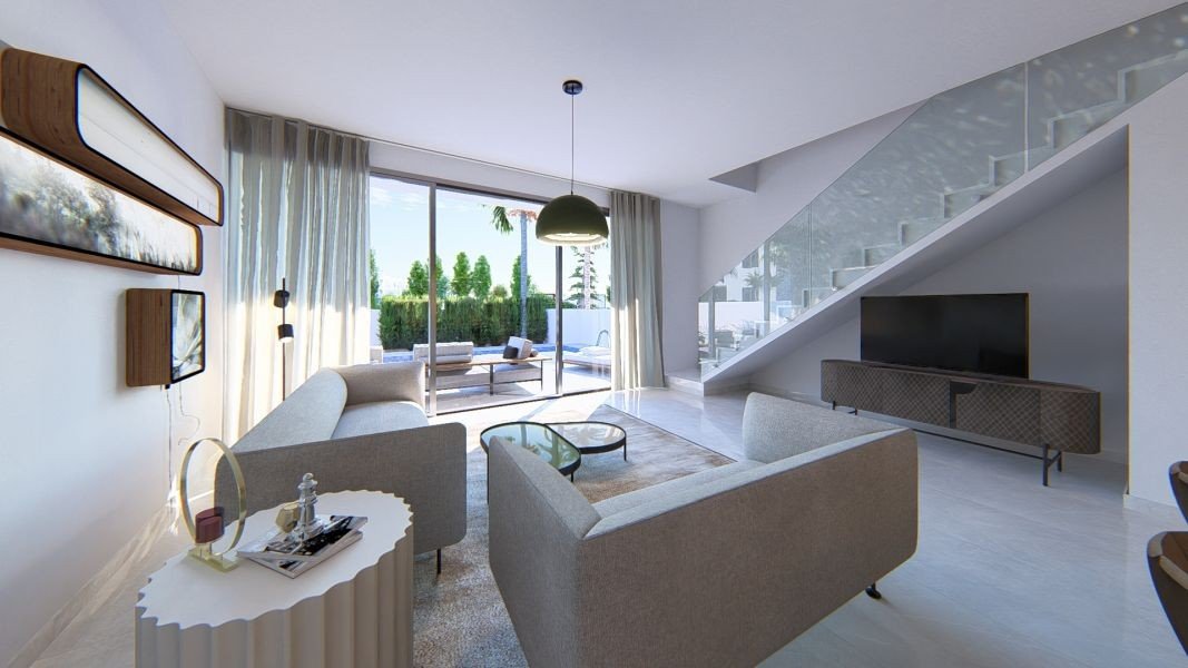 Detached house in complex with pool in Paphos