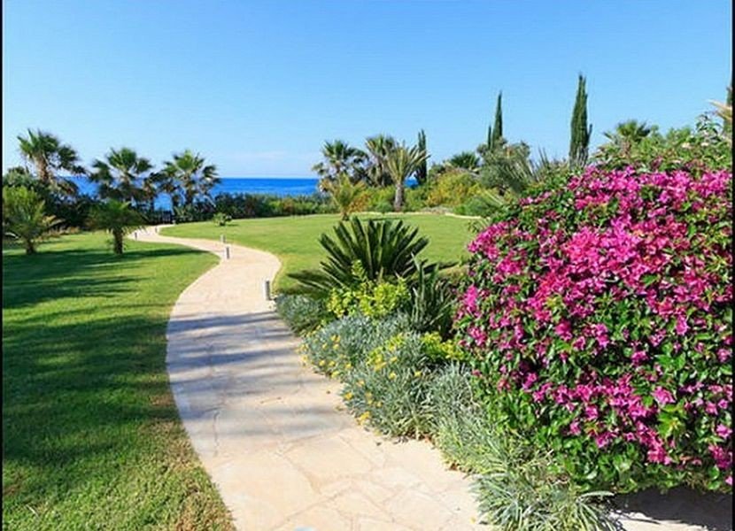 Beachfront villa on large plot in Polis