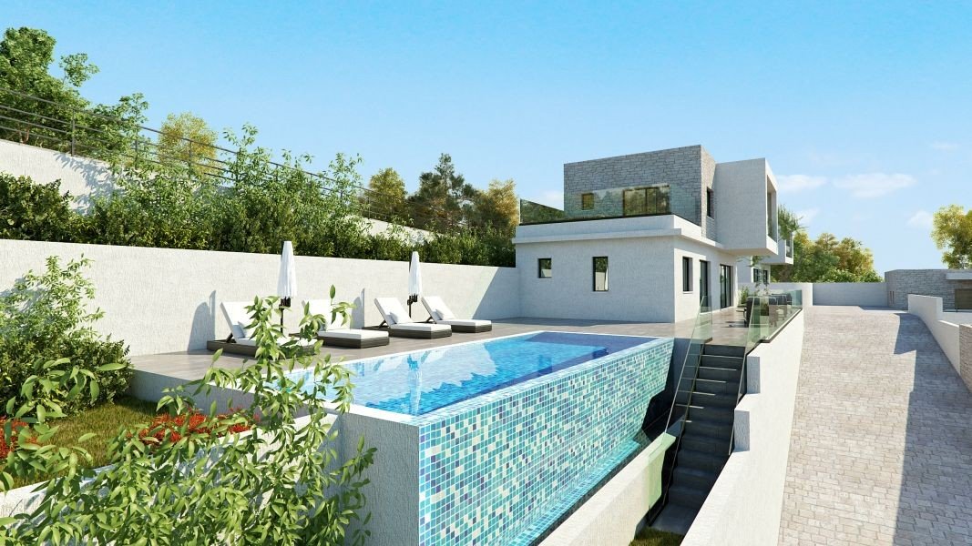 Seaview villa in peaceful location in Paphos