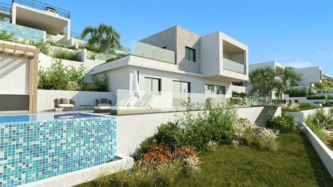 Seaview villa in peaceful location in Paphos
