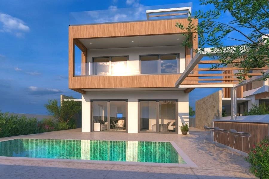 Detached villa with sea&mountain views in Paphos