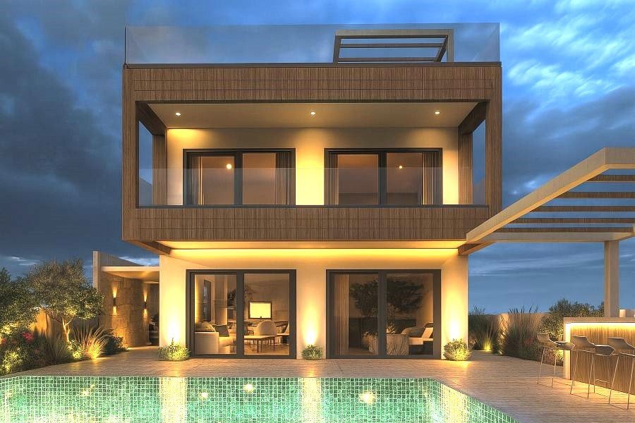 Detached villa with sea&mountain views in Paphos