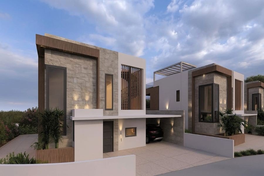 Detached villa with sea&mountain views in Paphos