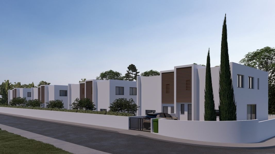 Угловой таунхаус с возможностью установки бассейна в Йероскипу, Пафос