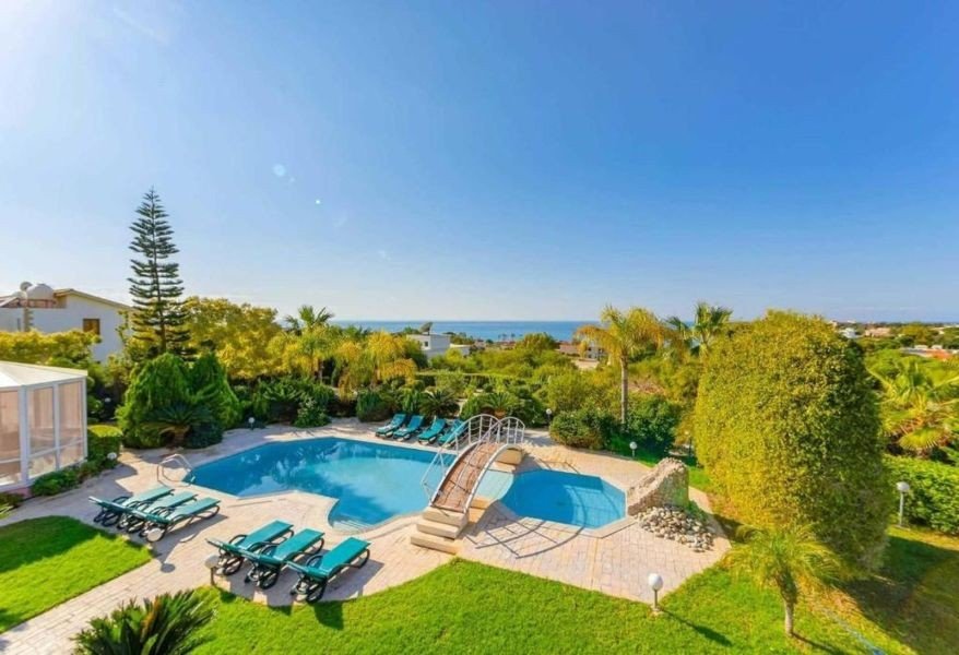 Villa by Beach on big plot in Paphos