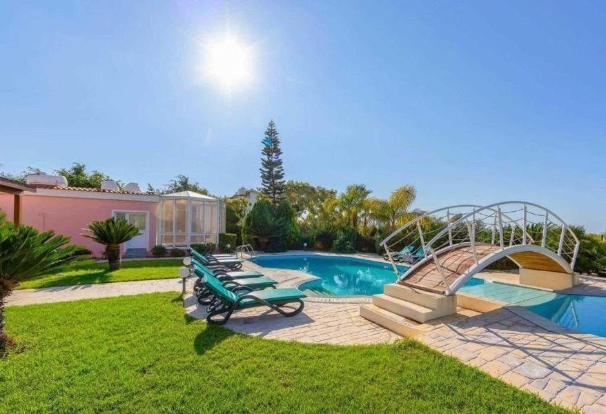 Villa by Beach on big plot in Paphos