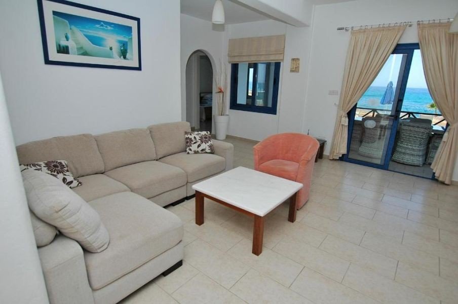 Beachfront villa on large plot in Paphos