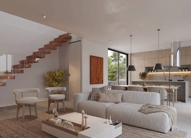 Modern villa 300 m from sandy beach