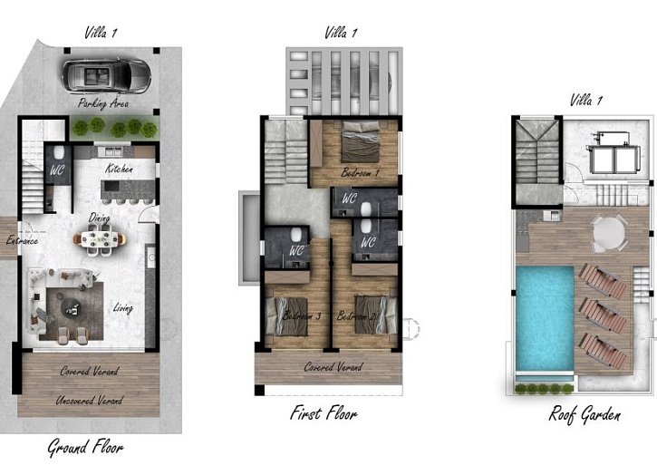 Effiziente Villa mit Pool in der Landschaft