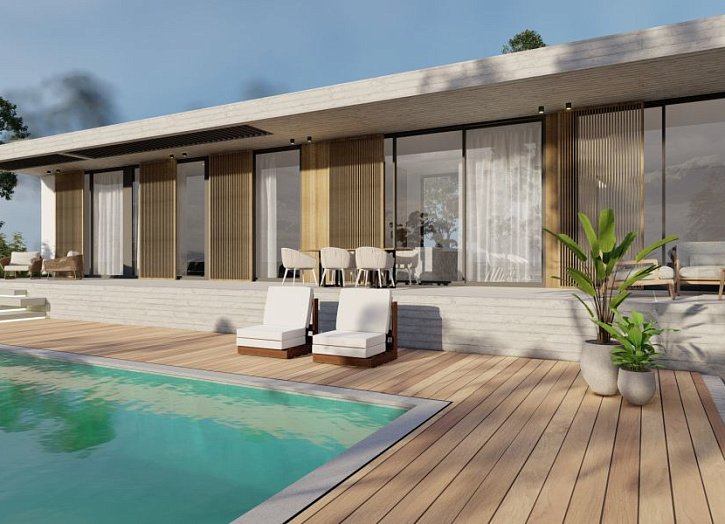 Moderner Bungalow mit Meerblick
