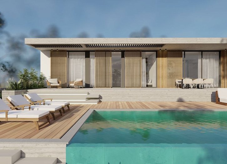 Moderner Bungalow mit Meerblick
