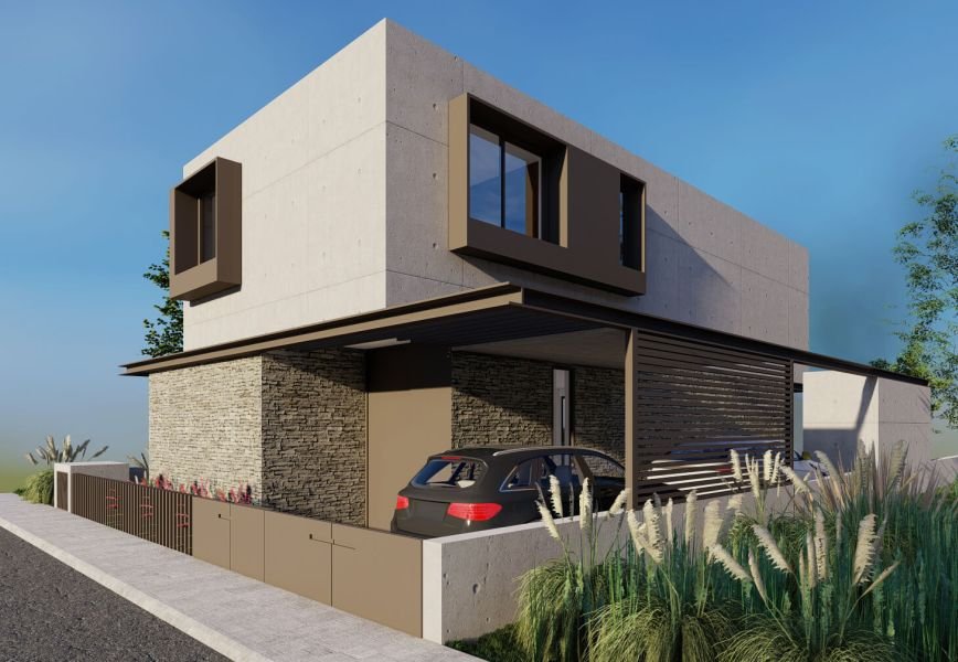Modern villa with sea views