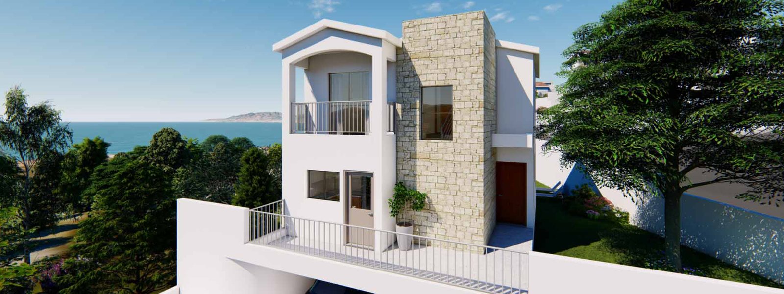 Villa with sea views in countryside in Polis