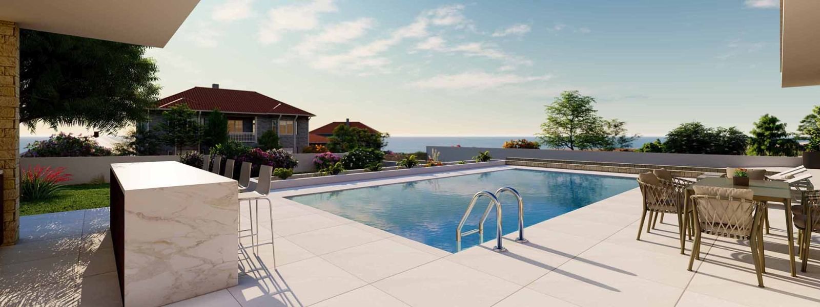 Villa by the sea on large plot in Paphos