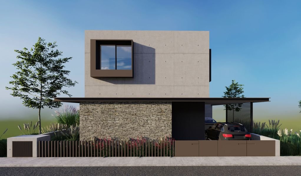 Modern villa with sea views