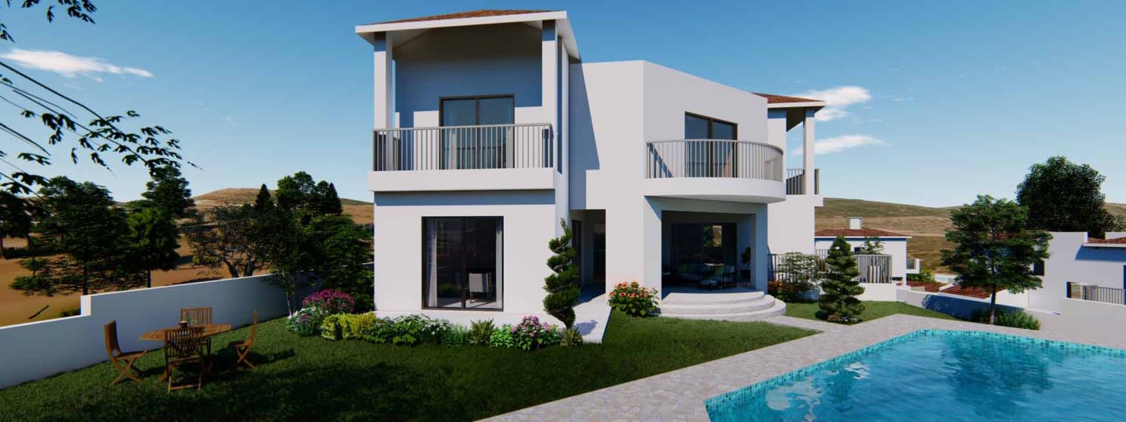 Villa with sea views in countryside in Polis