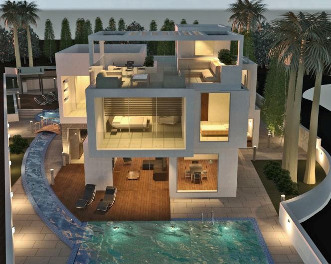 Moderne Villa in Paphos am Meer