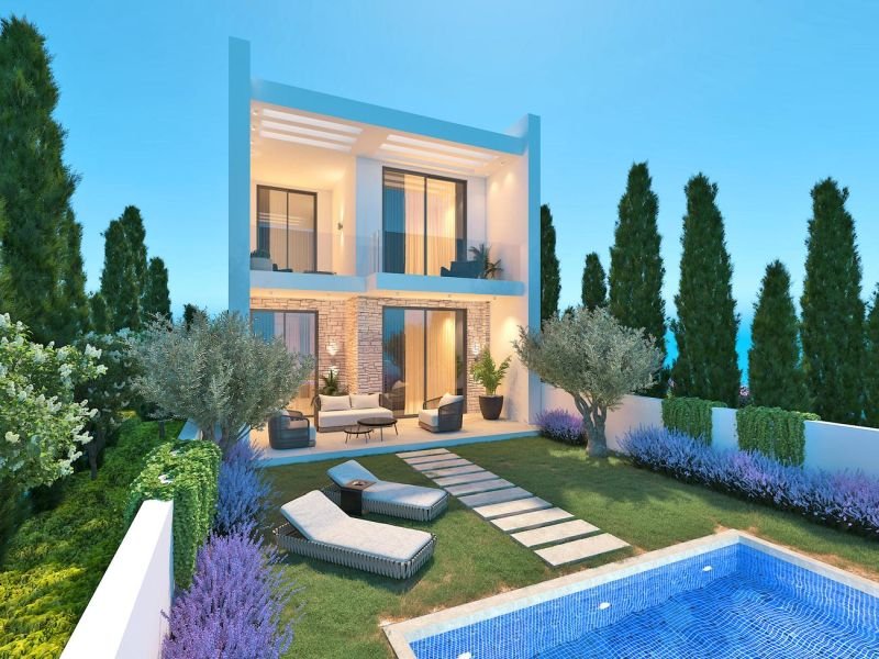 Villa in 5* seafront resort by the beach in paphos