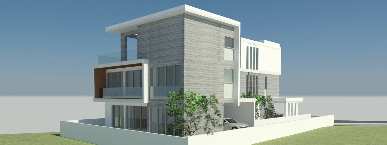 Modern villa in the city