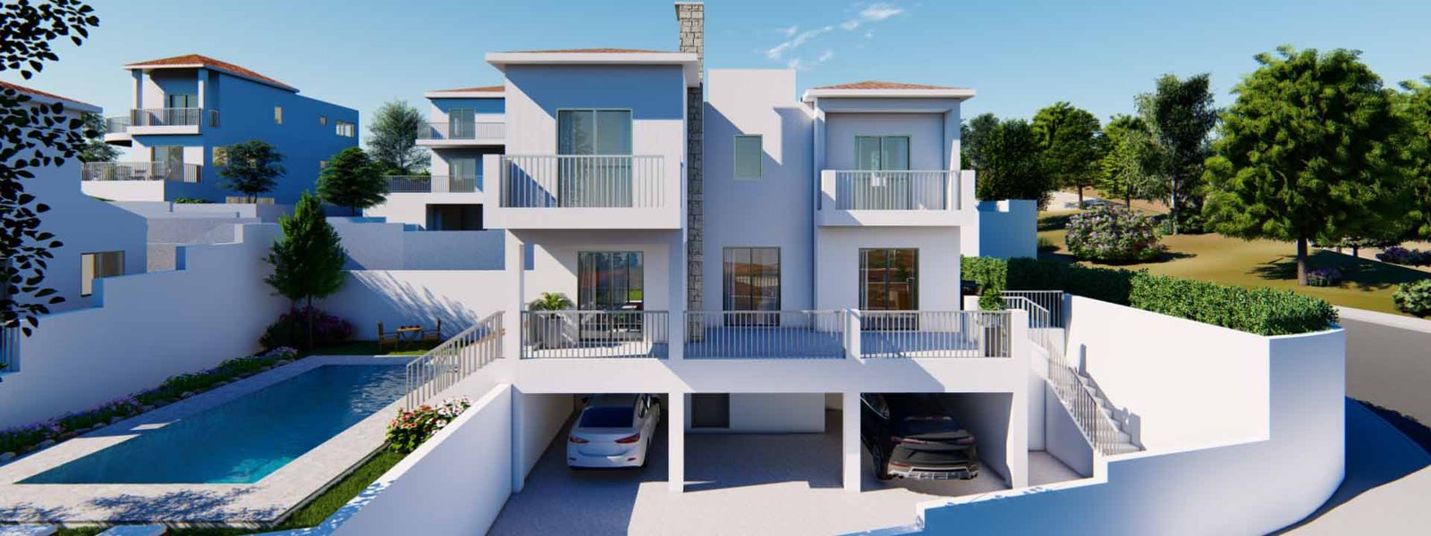 Villa with sea views in countryside in Polis