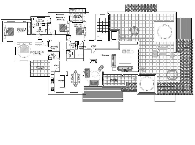 Penthouse in key ready complex in Paphos